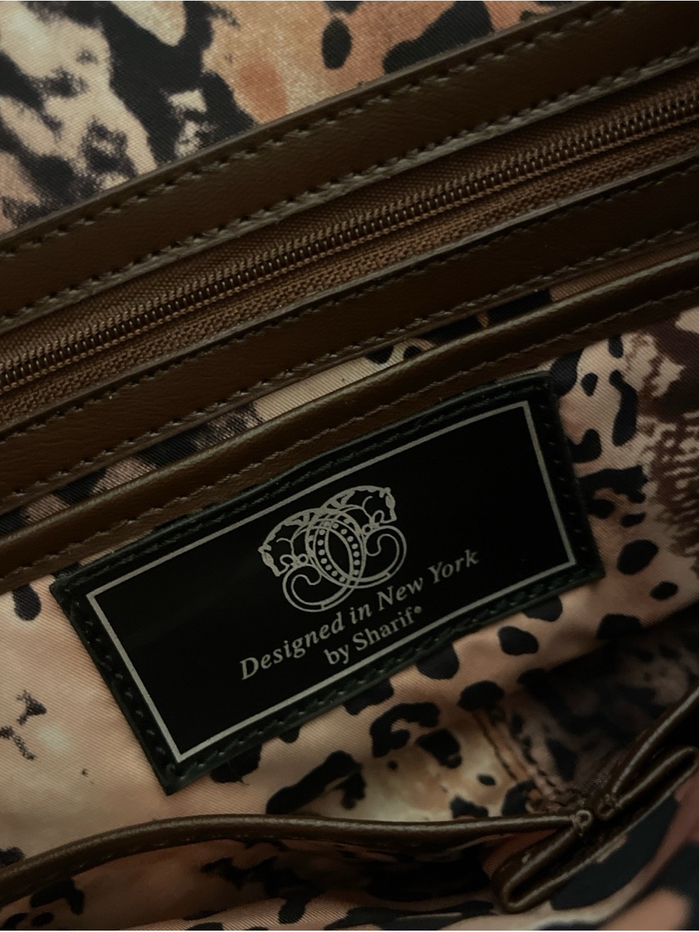 Black Embossed Patent Tote with Decorative Gem Accent - Picture 7 of 10